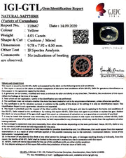 4.01/CT Natural Ceylonese Pukhraj Stone with Govt Lab Certificate-YELSA9V